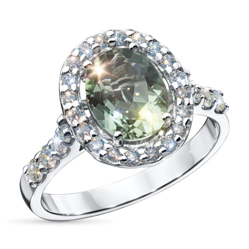 Кольцо из серебра с и празиолитом э0628кц04250366_white