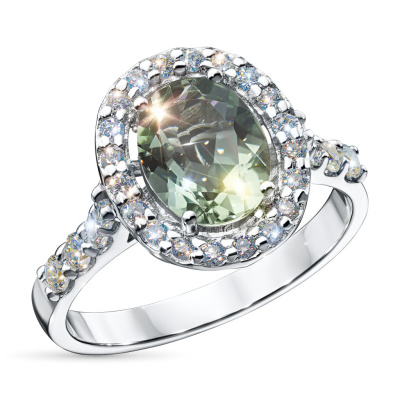 Кольцо из серебра с и празиолитом э0628кц04250366_white