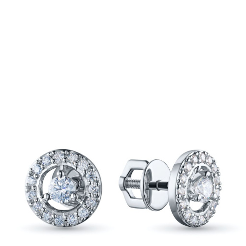 Пусеты из белого золота э4712пс03150200