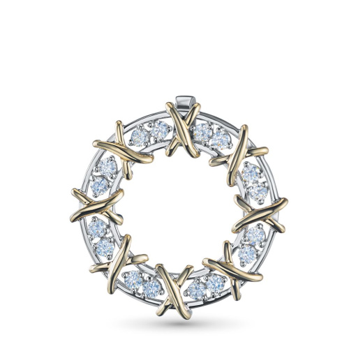 Подвеска из комбинированного золота с бриллиантами э4801пд05182700