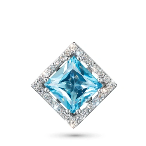 Подвеска из белого золота с топазом э4771пд05220417