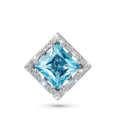 Подвеска из белого золота с топазом э4771пд05220417