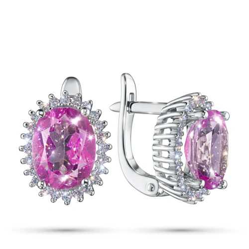 Серьги из белого золота с топазами э4771сг05210412