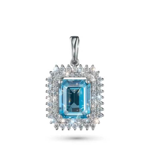 Подвеска из белого золота с топазом э4771пд08220460