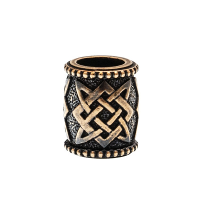 Бусина для темляка Звезда Руси, круглая, бронза