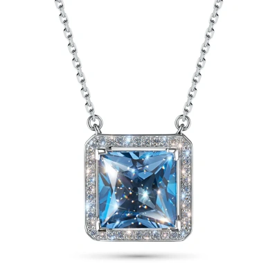 Колье из белого золота с топазом э4771кл05220418