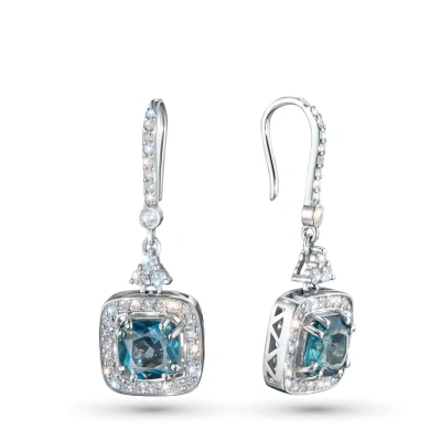 Серьги из серебра с и топазами э0671сг04250361_white