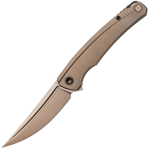 Складной нож TUOTOWN Saira Stonewash, сталь T14N, рукоять Grey Ti