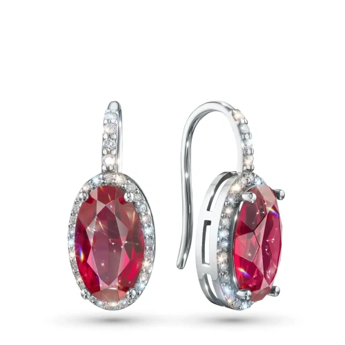 Серьги из белого золота с рубинами э4780сг07250377_white
