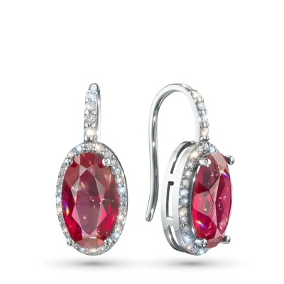 Серьги из белого золота с рубинами э4780сг07250377_white