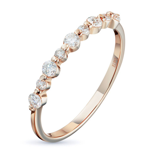 Кольцо из красного золота с бриллиантами э0201кц06200110