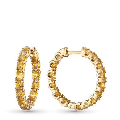 Серьги из желтого золота с сапфирами э0302сг07250371