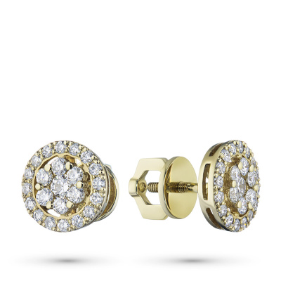 Пусеты из желтого золота э0312пс05165600