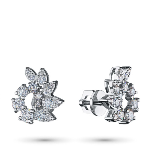 Пусеты из белого золота э4712пс12190270