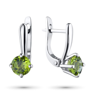 Серьги из белого золота с бриллиантами э4001сг04200689