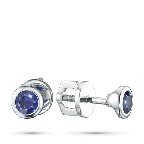 Пусеты из серебра с сапфирами э0677пс02210888