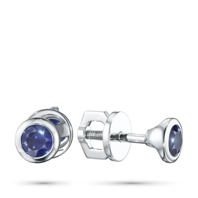 Пусеты из серебра с сапфирами э0677пс02210888