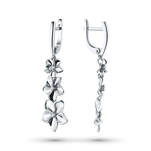 Серьги из серебра с бриллиантами э0601сг01173000