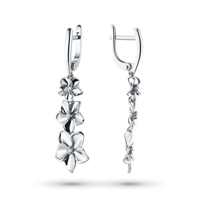 Серьги из серебра с бриллиантами э0601сг01173000