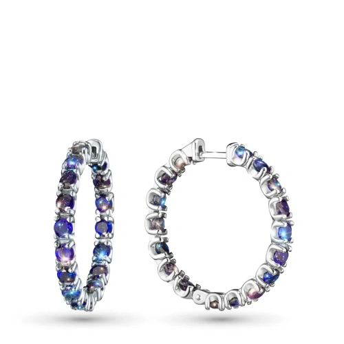 Серьги из серебра с сапфирами э0677сг07250371