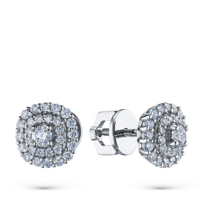 Пусеты из белого золота э4712пс07182900