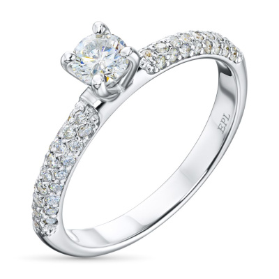 Кольцо из белого золота с бриллиантами э4701кц10200951