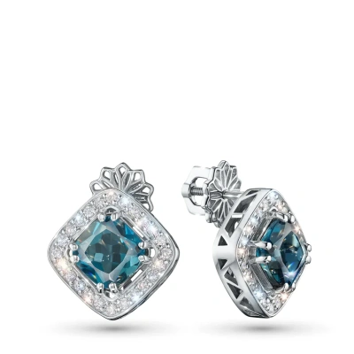 Пусеты из серебра с топазами э0671пс04250361