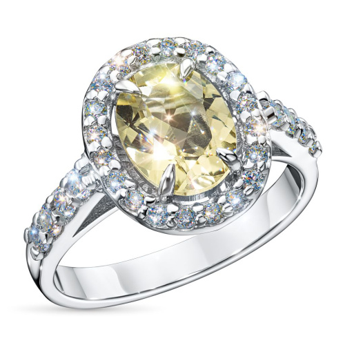 Кольцо из серебра с цитрином э0673кц04250366