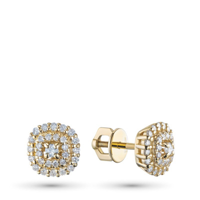 Пусеты из желтого золота э0312пс07182900