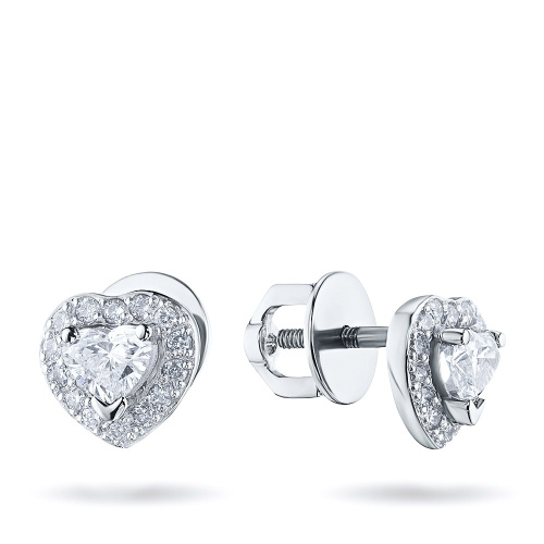 Пусеты из белого золота э4712пс10182400