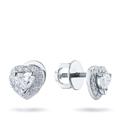 Пусеты из белого золота э4712пс10182400