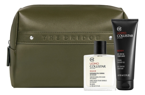 Набор Uomo 2*100мл (лосьон после бритья Dopobarba Pelli Sensibili + гель д/душа Gel Doccia Tonificante + косметичка)