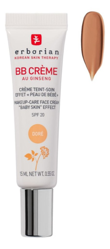 BB крем для лица Au Ginseng Makeup Care Face Cream SPF20 15мл: Золотистый