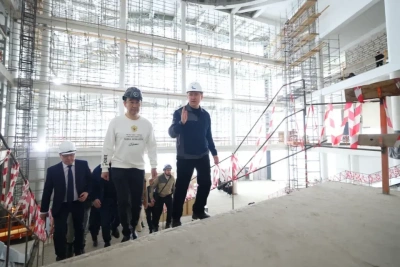 Глава Якутии оценил ход строительства Арктического центра эпоса и искусств / ЯСИА   