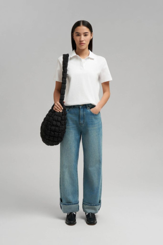 Поло regular fit из мерсеризованного хлопка