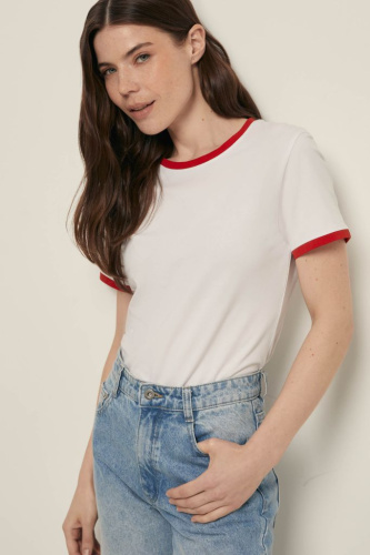 Футболка slim fit из хлопкового джерси