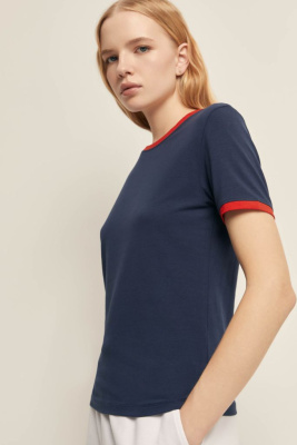 Футболка slim fit из хлопкового джерси