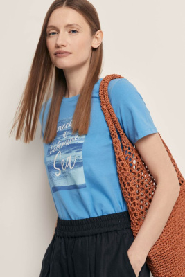 Футболка прямого кроя с принтом