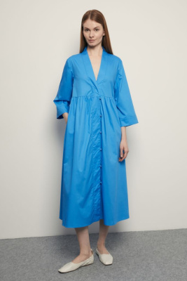 Платье А-силуэта с воротником-стойкой