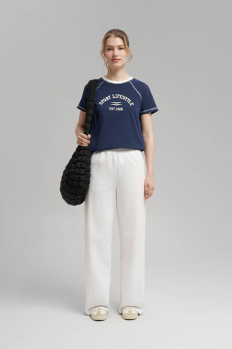 Футболка slim fit из хлопкового джерси