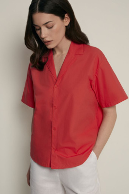 Блузка из хлопка с коротким рукавом