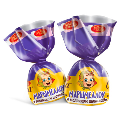 Конфеты «Алёнка» Маршмеллоу со вкусом варёной сгущенки, Красный Октябрь