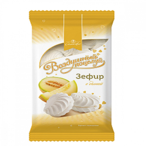 Зефир Воздушный поцелуй с дыней, 250 гр. Кондитерская фабрика им. К. Самойловой