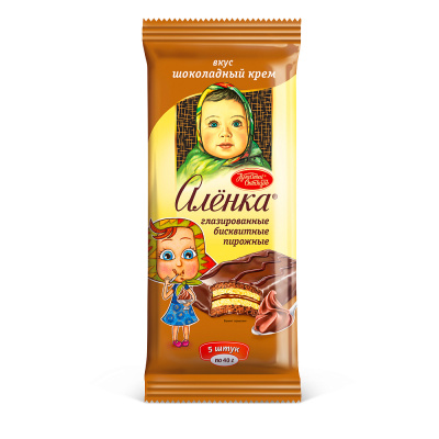 Бисквитные пирожные «Алёнка» вкус Шоколадный крем, 200 гр.