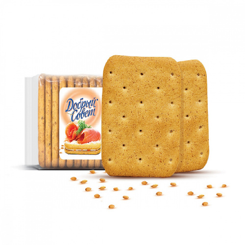 Крекер Добрый совет на фруктозе с отрубями, Ясная Поляна