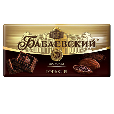 Шоколад Бабаевский горький, 90 гр.
