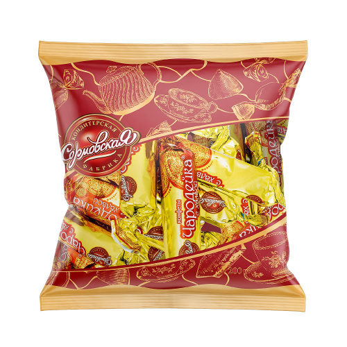 Конфеты Чародейка с халвой, Сормовская кондитерская фабрика, 200 гр.