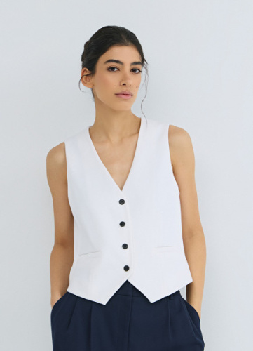 Классический жилет, Белый