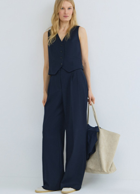 Широкие брюки, Синий