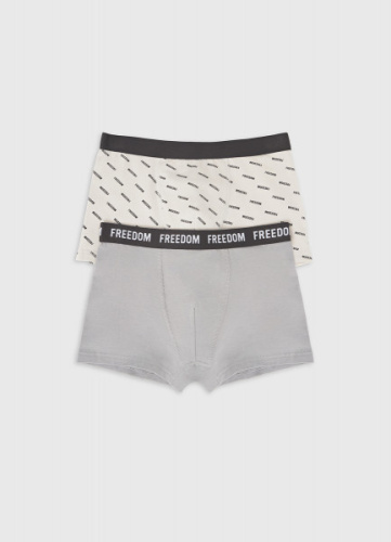 Трусы для мальчиков, 2 шт., Серый